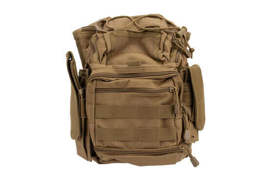 VISM First Responders Tan Utility Bag by NcSTAR contains PALS webbing on the front, sides, and bottom